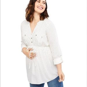 Motherhood Maternity Polka-Dot Top